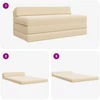 Sofa Sulankstomas Sofos Lova Kreminė 120 x 60 x 49 cm Audinys
