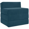 Sofa Sulankstomas Sofos Lova Mėlyna 200 x 70 x 10 cm Aksomas