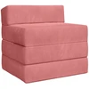 Sofa Sulankstomas Sofos Lova Rožinė 70 x 60 x 63 cm Aksomas