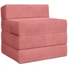 Sofa Sulankstomas Sofos Lova Rožinė 200 x 70 x 15 cm Aksomas