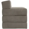 Sofa Sulankstomas Sofos Lova Šviesiai pilka 200 x 70 x 15 cm Aksomas