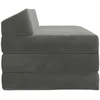 Sofa Sulankstomas Sofos Lova Tamsiai pilka 120 x 60 x 49 cm Audinys