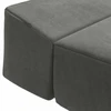 Sofa Sulankstomas Sofos Lova Tamsiai pilka 200 x 70 x 10 cm Aksomas