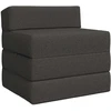 Sofa Sulankstomas Sofos Lova Tamsiai pilka 200 x 70 x 10 cm Audinys