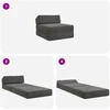 Sofa Sulankstomas Sofos Lova Tamsiai pilka 60 x 70 x 41 cm Audinys