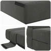 Sofa Sulankstomas Sofos Lova Tamsiai pilka 70 x 72 x 60 cm Audinys