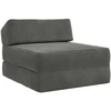 Sofa Sulankstomas Sofos Lova Tamsiai pilka 60 x 70 x 41 cm Audinys