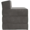 Sofa Sulankstomas Sofos Lova Tamsiai pilka 200 x 70 x 10 cm Aksomas