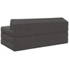 Sofa Sulankstomas Sofos Lova Tamsiai pilka 120 x 60 x 49 cm Audinys