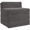 Sofa Sulankstomas Sofos Lova Tamsiai pilka 200 x 70 x 10 cm Aksomas