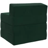 Sofa Sulankstomas Sofos Lova Tamsiai žalia 200 x 70 x 10 cm Aksomas
