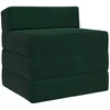 Sofa Sulankstomas Sofos Lova Tamsiai žalia 200 x 70 x 15 cm Aksomas