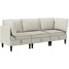 Sofa Svetainės baldų komplektas 3 pcs Avižinė Audinys