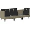 Sofa Svetainės baldų komplektas 3 pcs Chaki Audinys