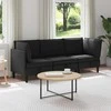 Sofa Svetainės baldų komplektas 3 pcs Juoda Audinys