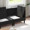 Sofa Svetainės baldų komplektas 3 pcs Juoda Audinys