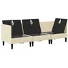 Sofa Svetainės baldų komplektas 3 pcs Kreminė Audinys