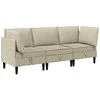 Sofa Svetainės baldų komplektas 3 pcs Smėlio Audinys