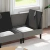 Sofa Svetainės baldų komplektas 3 pcs Tamsiai pilka Audinys