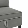 Sofa Svetainės baldų komplektas 3 vnt. Tamsiai pilka Audinys