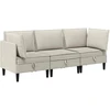 Sofa Svetainės baldų komplektas 3 vnt. Avižinė Audinys