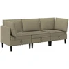 Sofa Svetainės baldų komplektas 3 vnt. 3 vietos Chaki