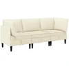 Sofa Svetainės baldų komplektas 3 vnt. 3 vietos Kreminė
