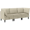 Sofa Svetainės baldų komplektas 3 vnt. Smėlio Audinys