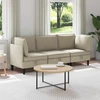 Sofa Svetainės baldų komplektas 3 vnt. Smėlio Audinys