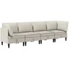 Sofa Svetainės baldų komplektas 4 pcs Avižinė Audinys