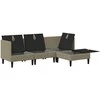 Sofa Svetainės baldų komplektas 4 pcs Chaki Audinys