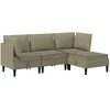 Sofa Svetainės baldų komplektas 4 pcs Chaki Audinys