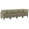 Sofa Svetainės baldų komplektas 4 pcs Chaki Audinys