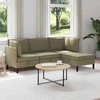 Sofa Svetainės baldų komplektas 4 pcs Chaki Audinys