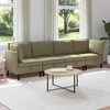Sofa Svetainės baldų komplektas 4 pcs Chaki Audinys
