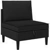 Sofa Svetainės baldų komplektas 4 pcs Juoda Audinys