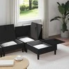 Sofa Svetainės baldų komplektas 4 pcs Juoda Audinys