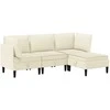 Sofa Svetainės baldų komplektas 4 pcs Kreminė Audinys