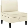 Sofa Svetainės baldų komplektas 4 pcs Kreminė Audinys