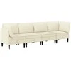 Sofa Svetainės baldų komplektas 4 pcs Kreminė Audinys