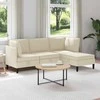 Sofa Svetainės baldų komplektas 4 pcs Kreminė Audinys