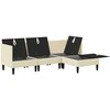 Sofa Svetainės baldų komplektas 4 pcs Kreminė Audinys