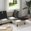 Sofa Svetainės baldų komplektas 4 pcs Smėlio Audinys