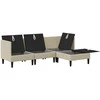 Sofa Svetainės baldų komplektas 4 pcs Smėlio Audinys