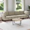 Sofa Svetainės baldų komplektas 4 pcs Smėlio Audinys