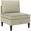 Sofa Svetainės baldų komplektas 4 pcs Smėlio Audinys