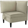 Sofa Svetainės baldų komplektas 4 pcs Smėlio Audinys