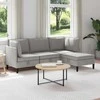 Sofa Svetainės baldų komplektas 4 pcs Šviesiai pilka Audinys
