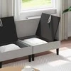 Sofa Svetainės baldų komplektas 4 pcs Šviesiai pilka Audinys