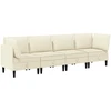 Sofa Svetainės baldų komplektas 4 vnt. Kreminė Audinys